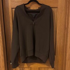 Brown Half-Zip Sweatshirt